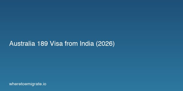 Australia 189 Visa From India 2026
