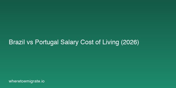 Brazil Vs Portugal Salary Cost Of Living 2026