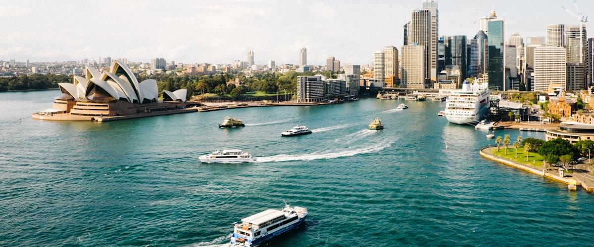 Sydney harbour with Opera House and skyline