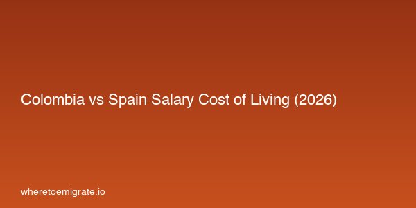 Colombia Vs Spain Salary Cost Of Living 2026