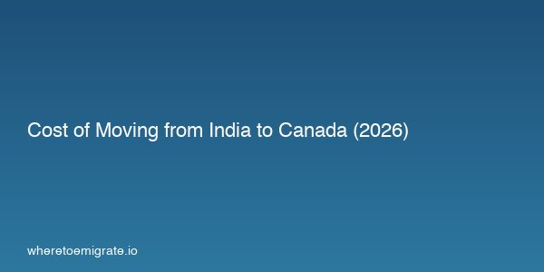 Cost Of Moving From India To Canada 2026