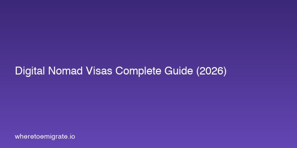 Digital Nomad Visas Complete Guide 2026