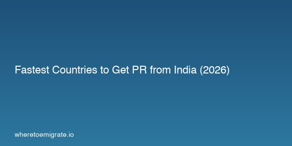 Fastest Countries To Get Pr From India 2026