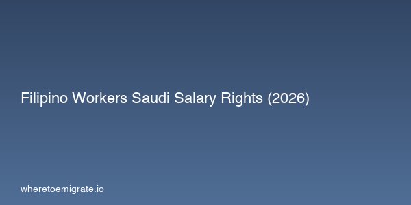 Filipino Workers Saudi Salary Rights 2026