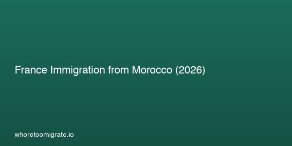 France Immigration From Morocco 2026