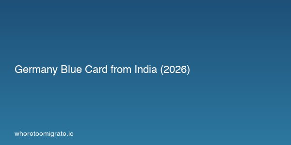 Germany Blue Card From India 2026