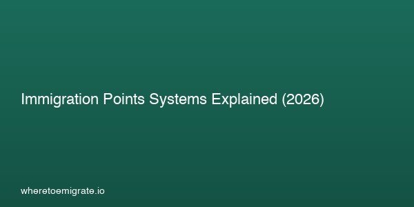 Immigration Points Systems Explained 2026