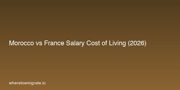 Morocco Vs France Salary Cost Of Living 2026