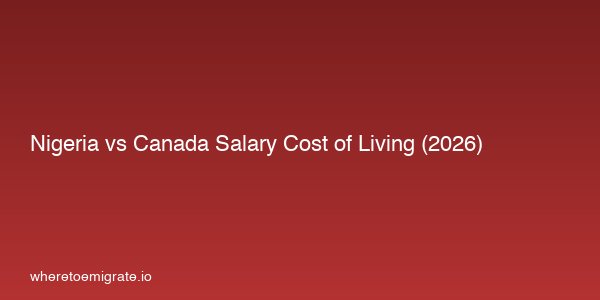 Nigeria Vs Canada Salary Cost Of Living 2026