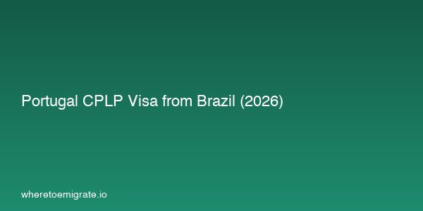 Portugal Cplp Visa From Brazil 2026
