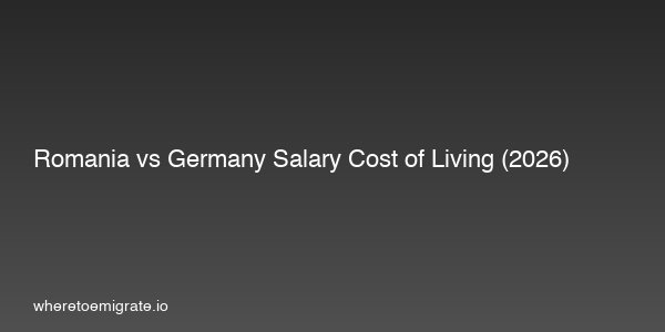 Romania Vs Germany Salary Cost Of Living 2026