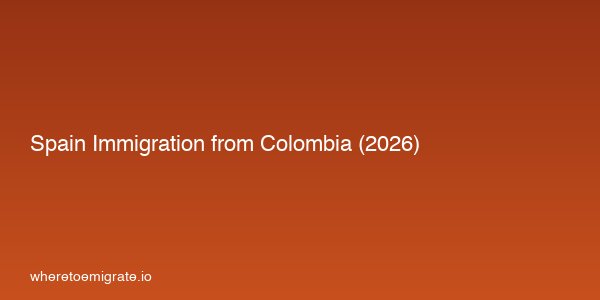 Spain Immigration From Colombia 2026