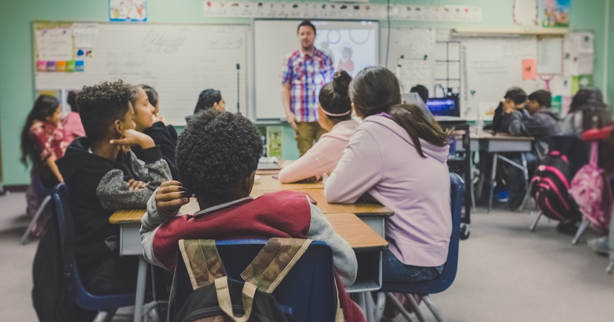 Classroom with students and teacher