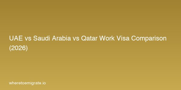 Uae Vs Saudi Arabia Vs Qatar Work Visa Comparison 2026