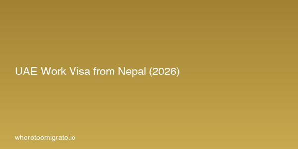 Uae Work Visa From Nepal 2026