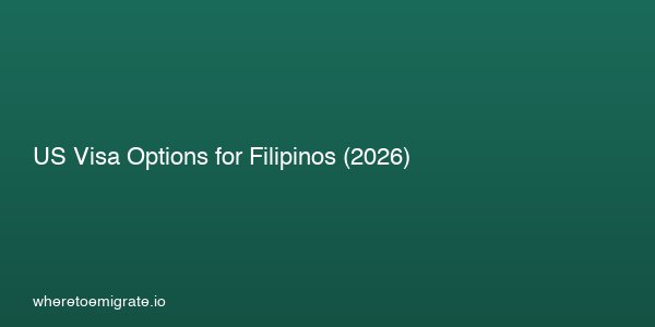 Us Visa Pathways For Filipinos 2026